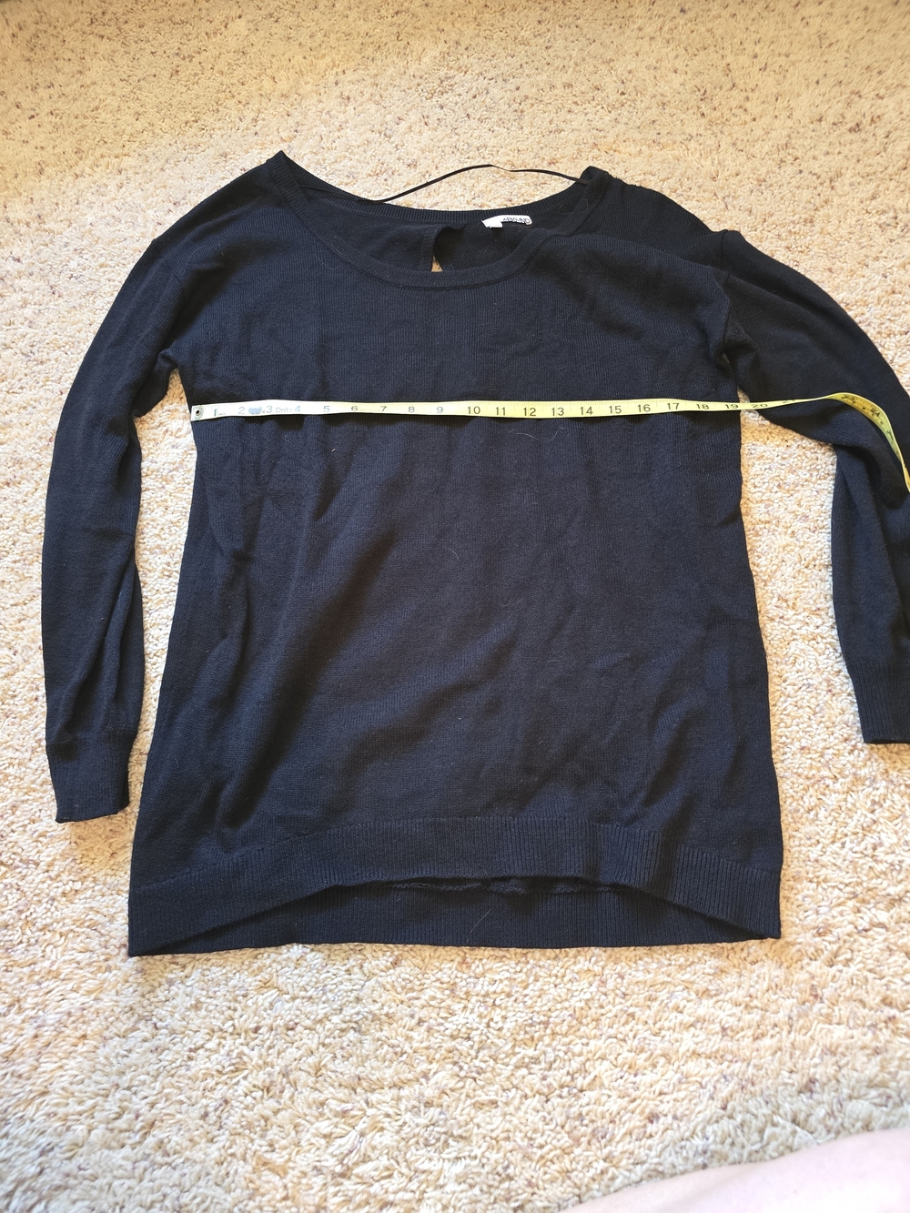 Abound Black Scoop Neck Lightweight Sweater